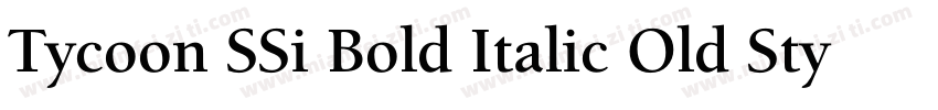 Tycoon SSi Bold Italic Old Style Figures字体转换